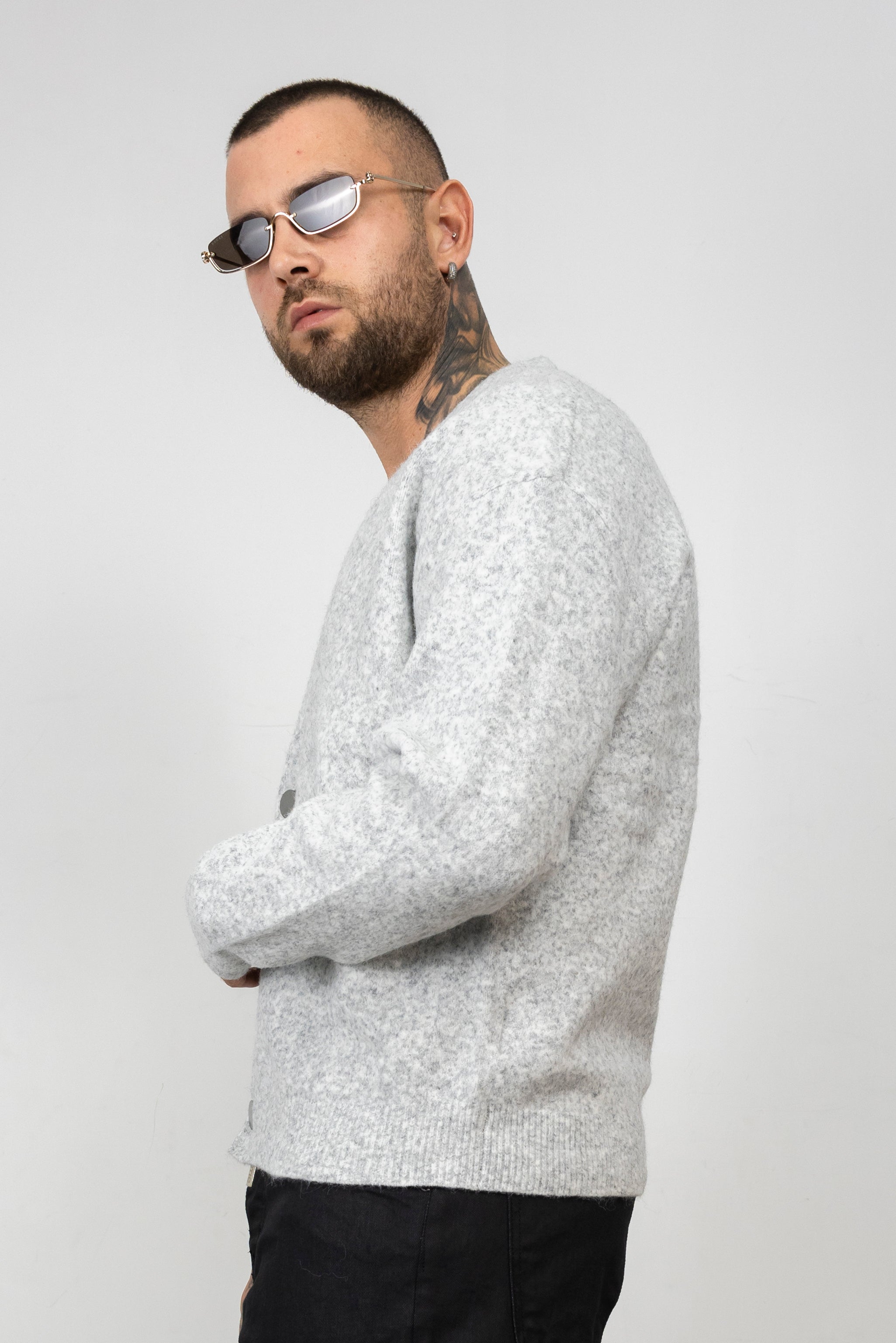 Cardigan Metal Button