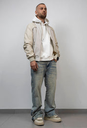 Baggy sky sabbiato zip