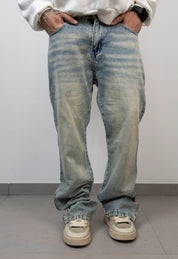 Baggy sky sabbiato zip