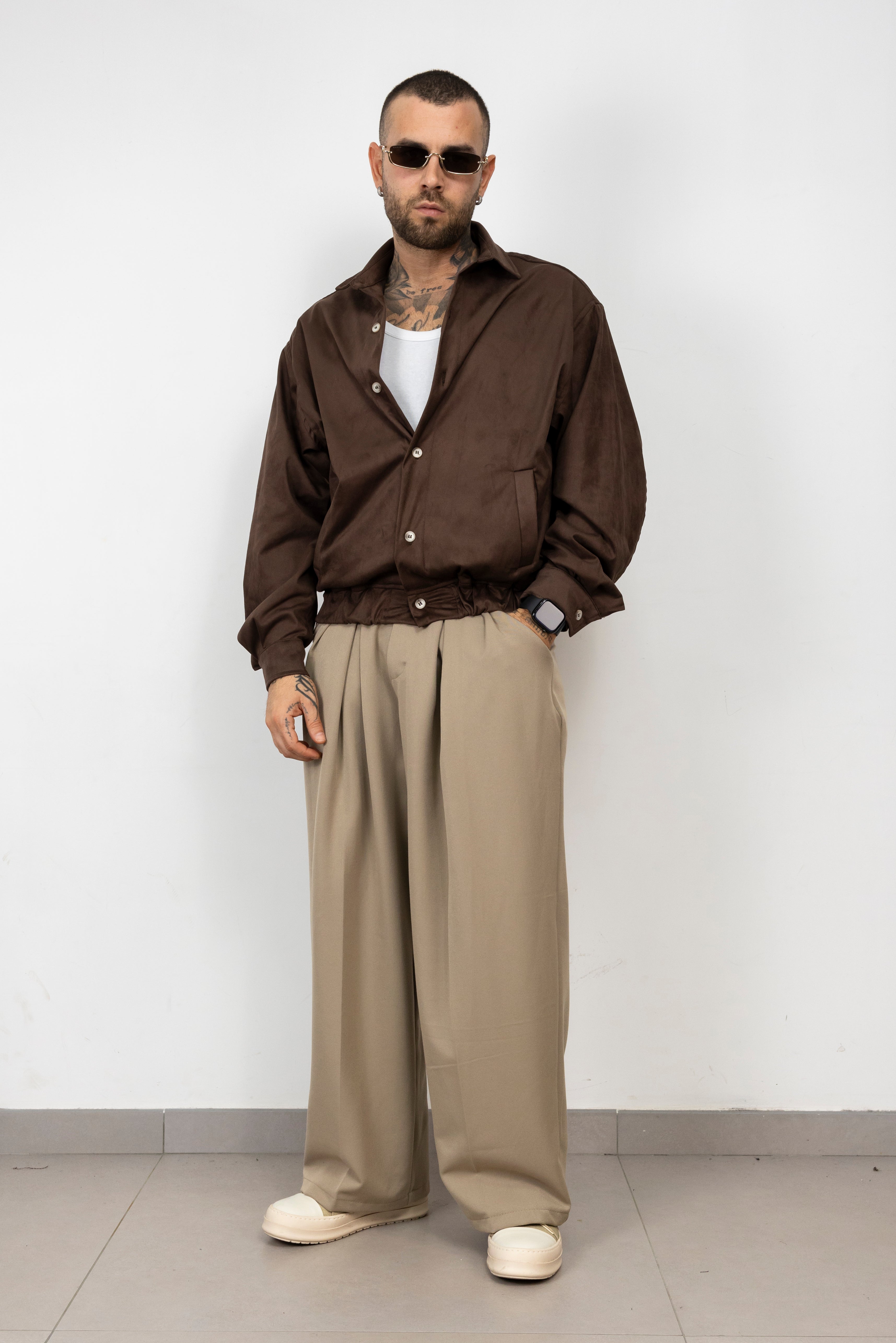 Jacket Scamosciato Button