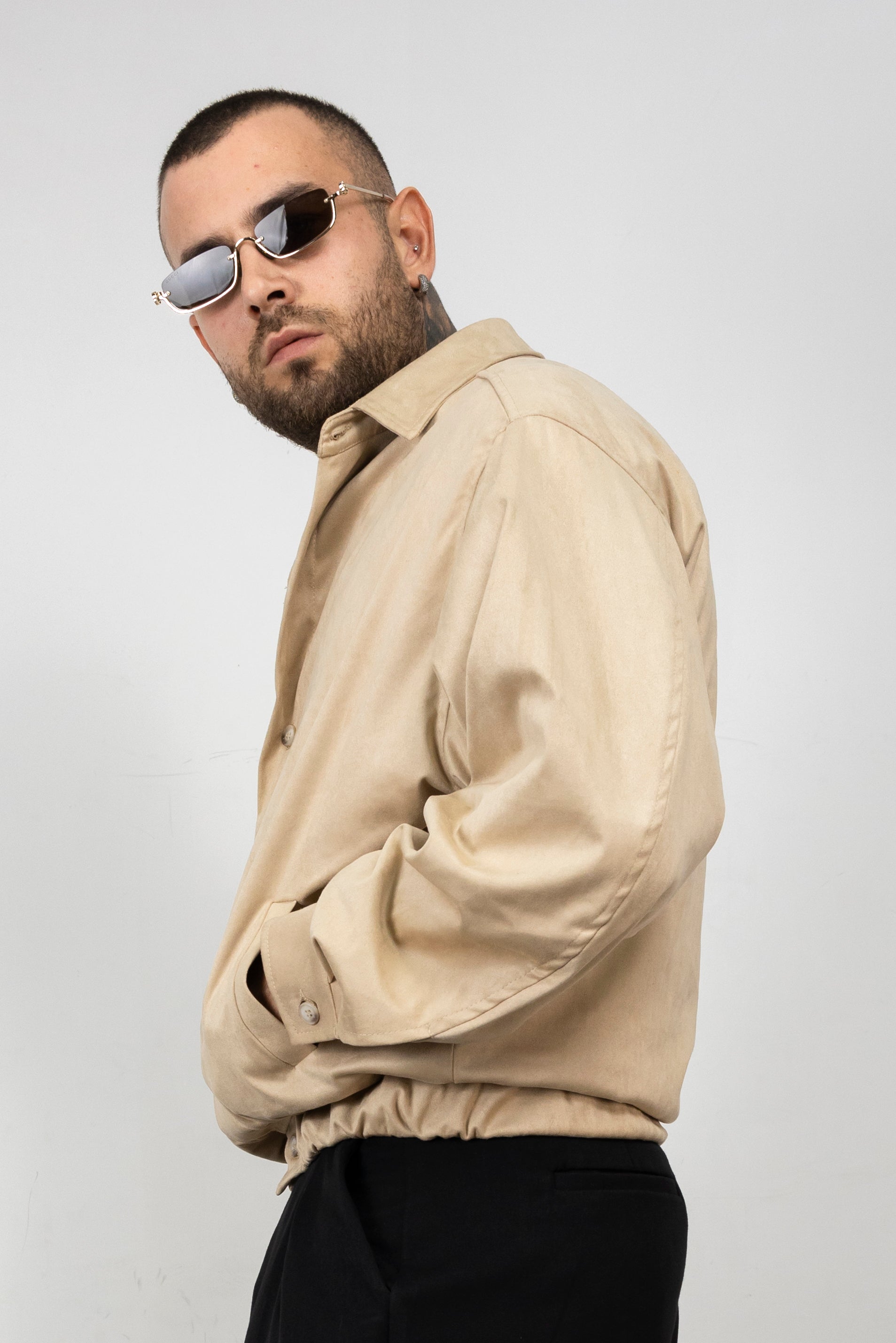 Jacket Scamosciato Button