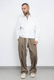 Camicia crop taglio vivo