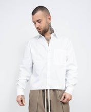 Camicia crop taglio vivo