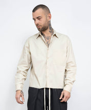 Camicia crop taglio vivo