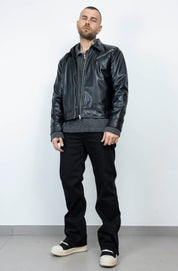 Chiodo eco pelle zip