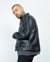Chiodo eco pelle zip
