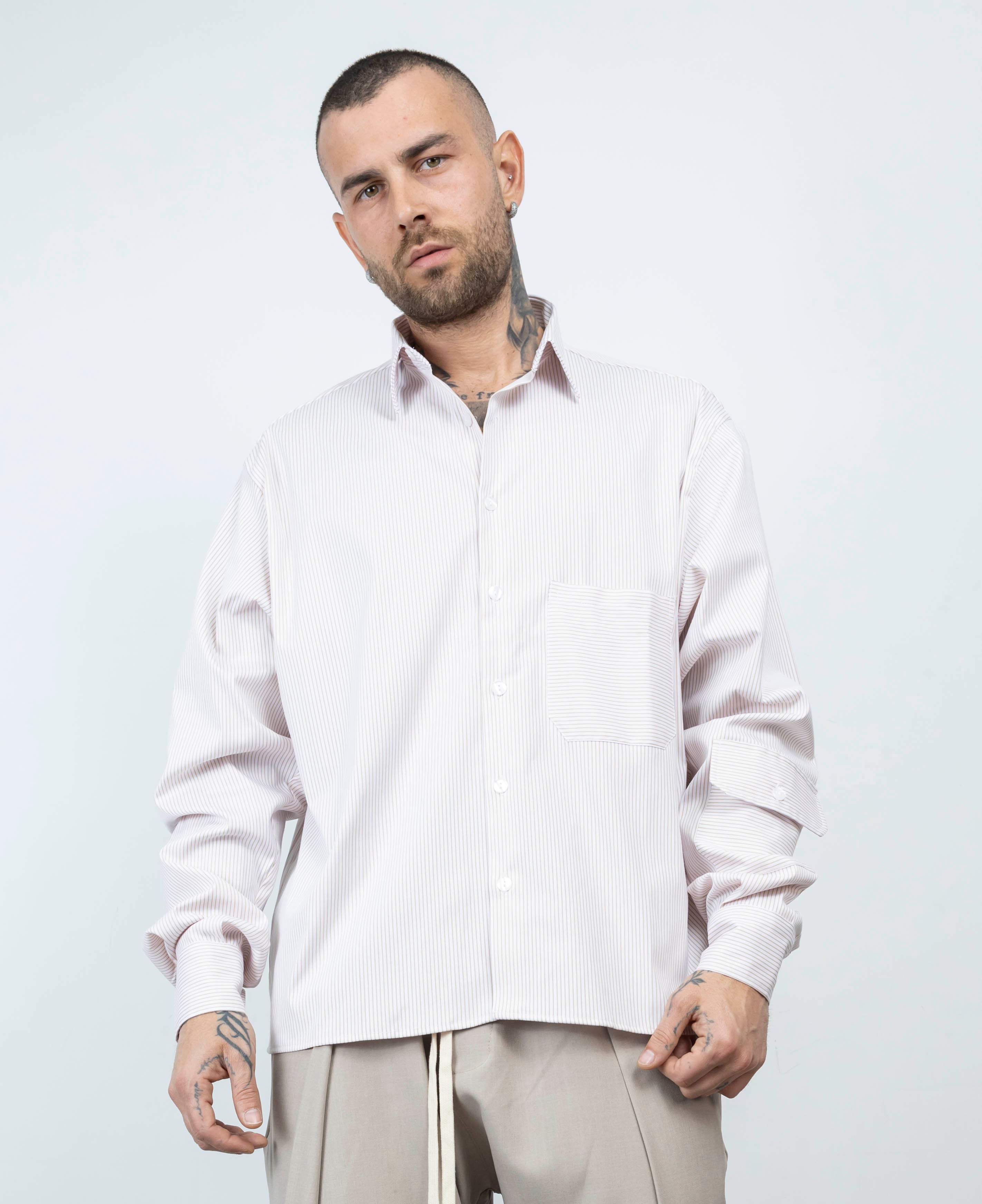 Camicia cargo shirt righe