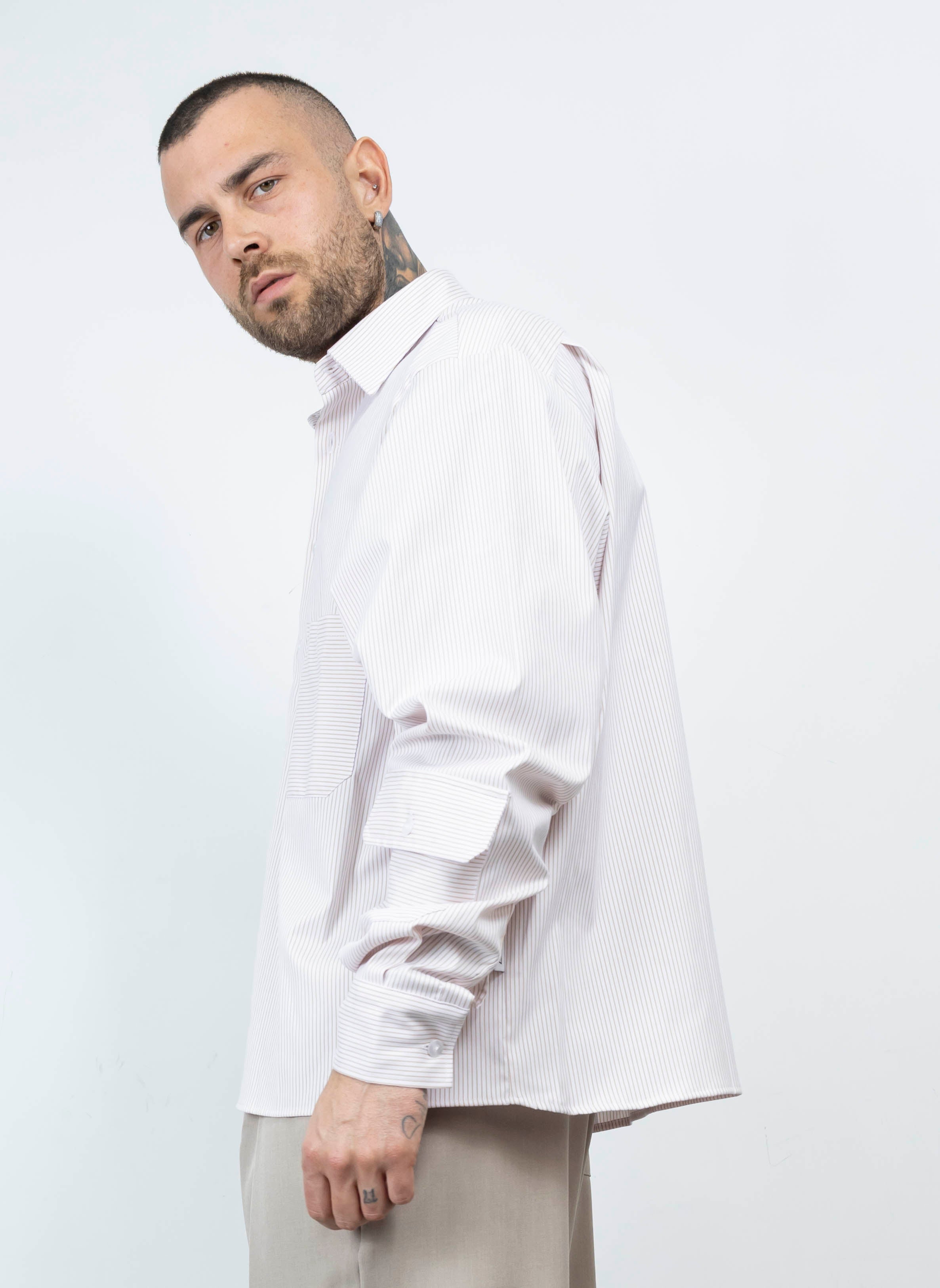 Camicia cargo shirt righe