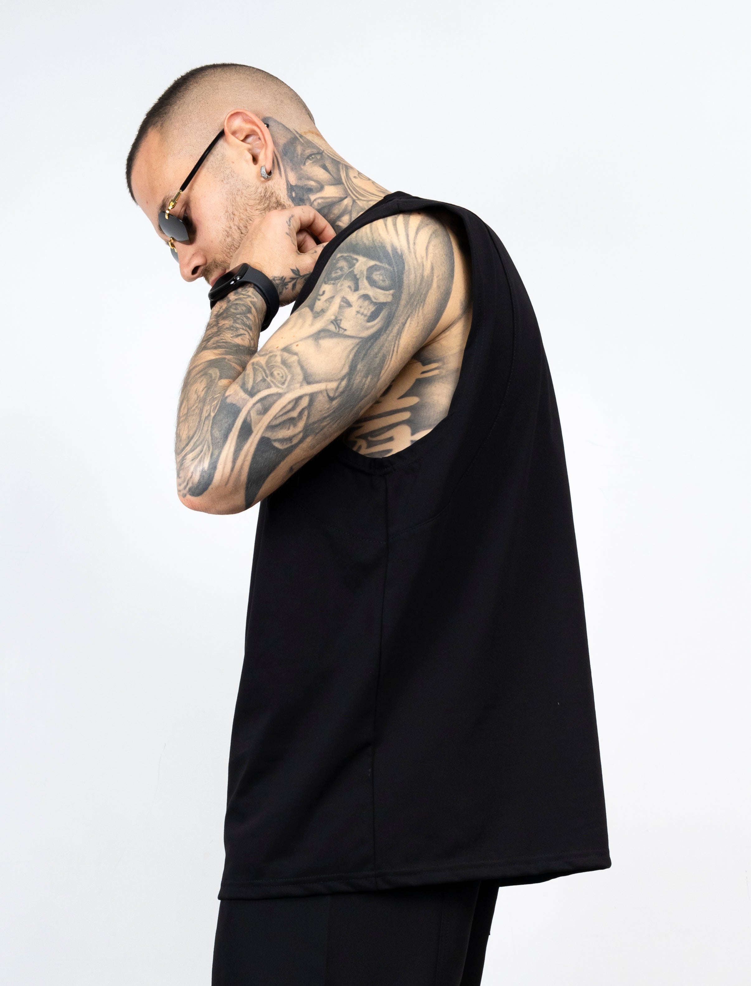 Canotta big over cuciture