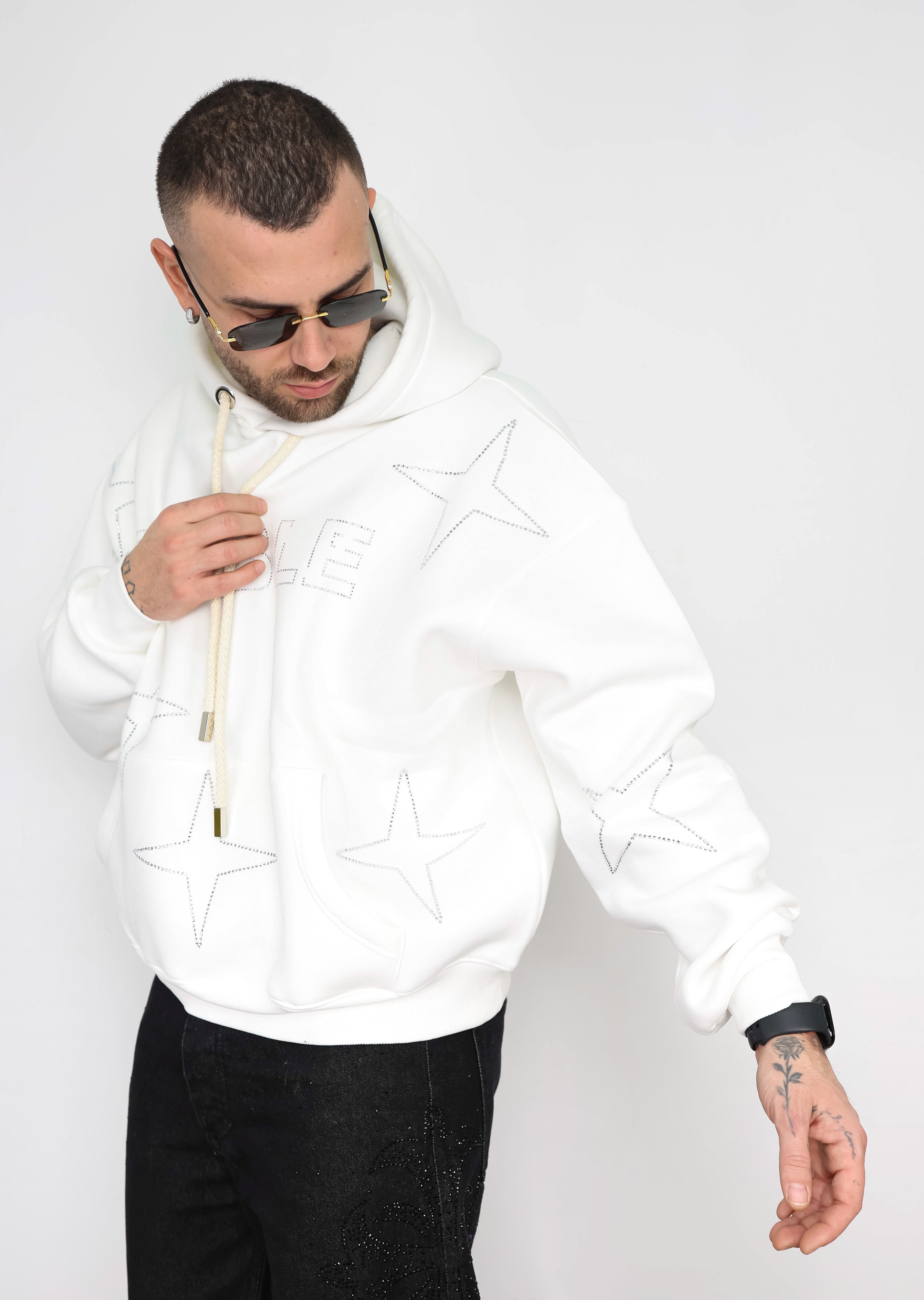 Felpa star strass