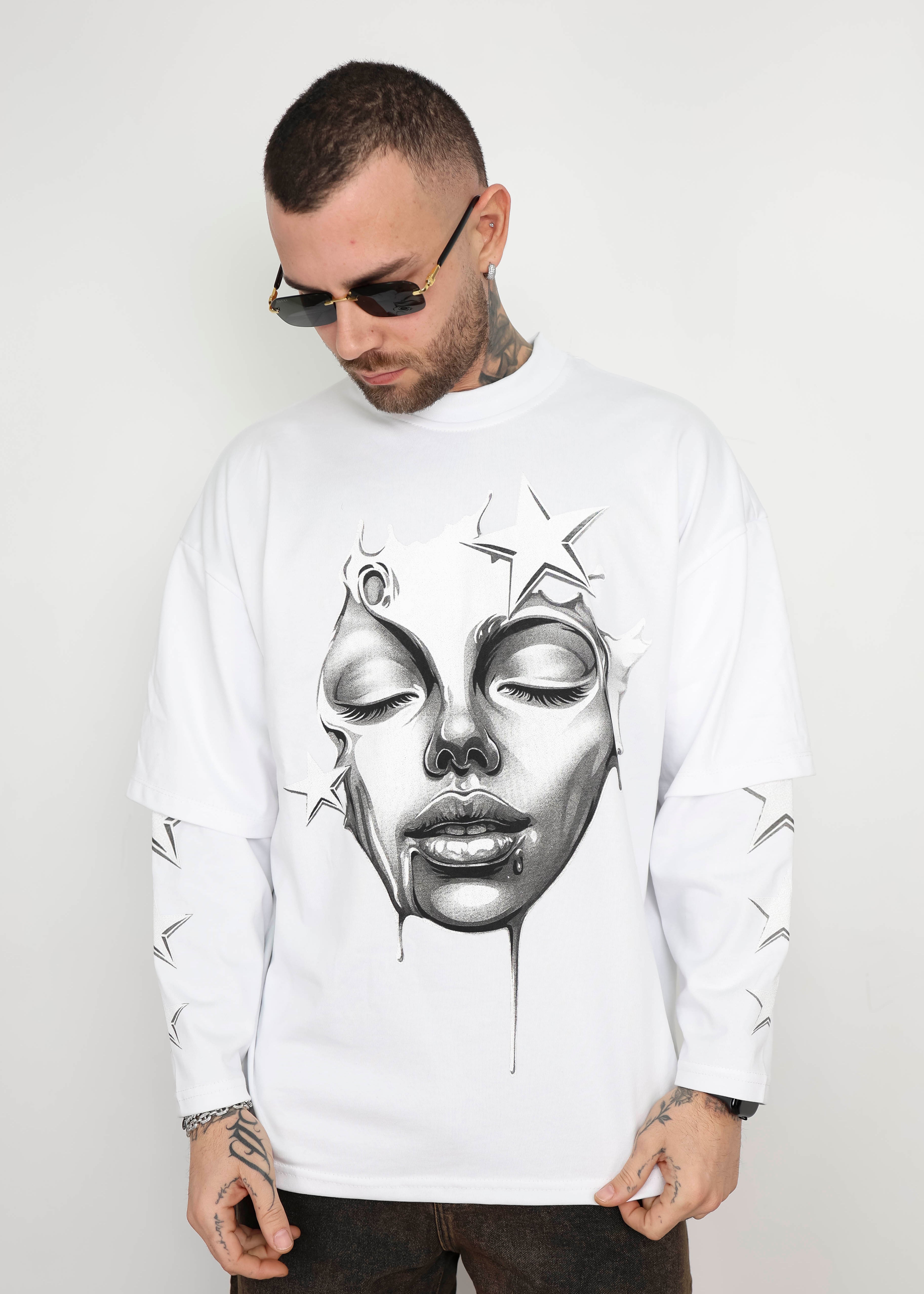 T-shirt double sleeve freestart face