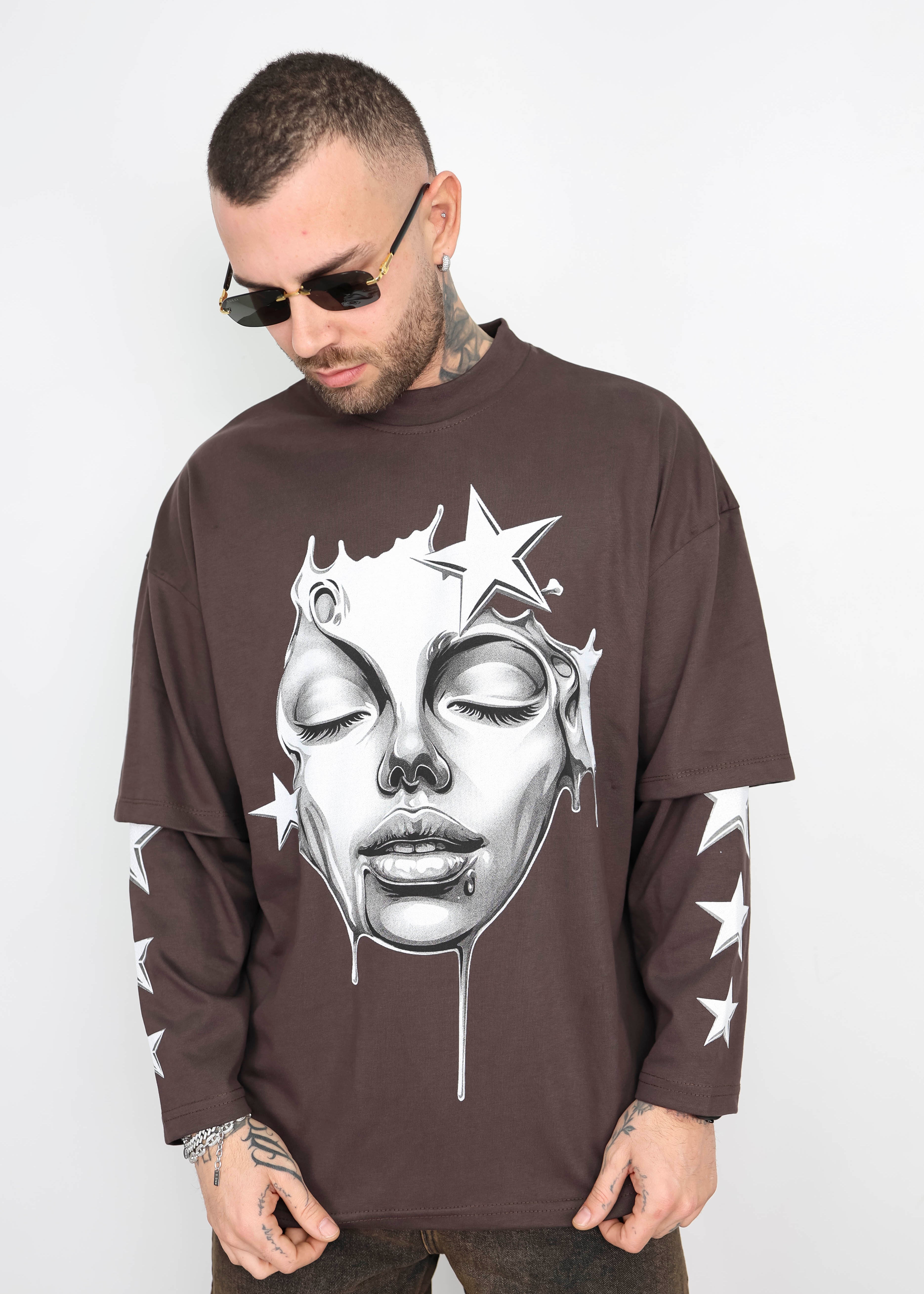 T-shirt double sleeve freestart face