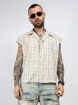 Camicia giromanica quadri