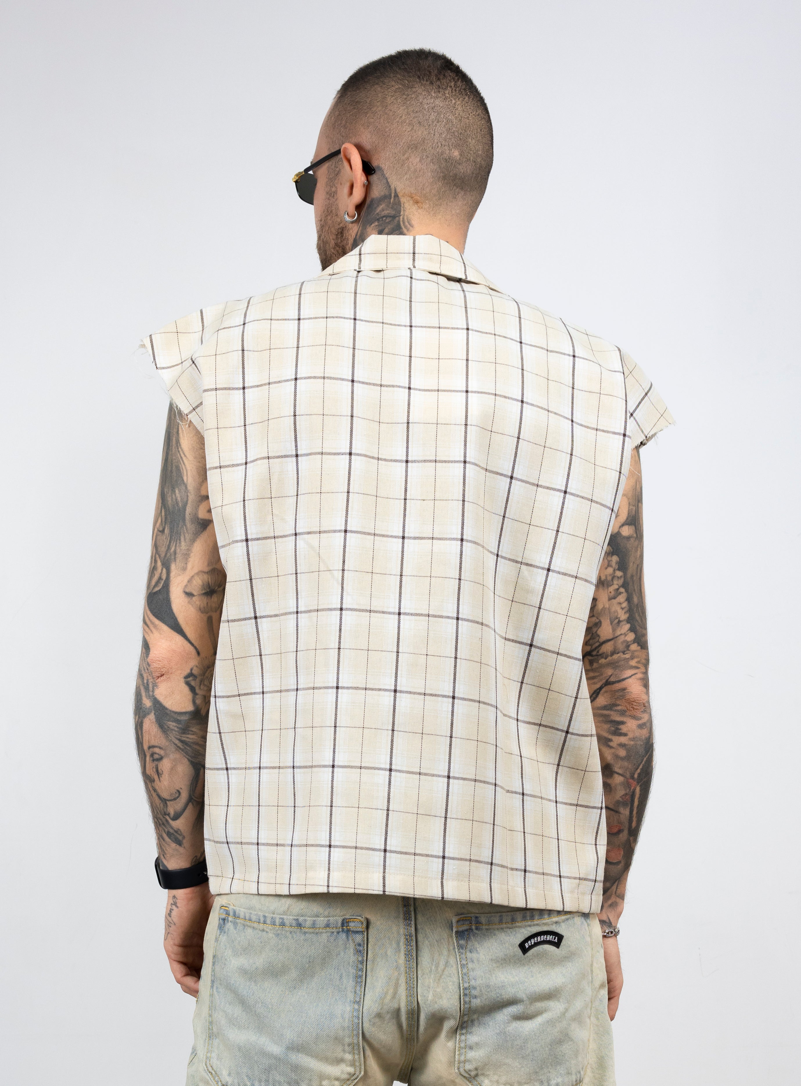 Camicia giromanica quadri