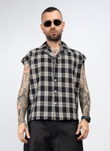 Camicia giromanica quadri