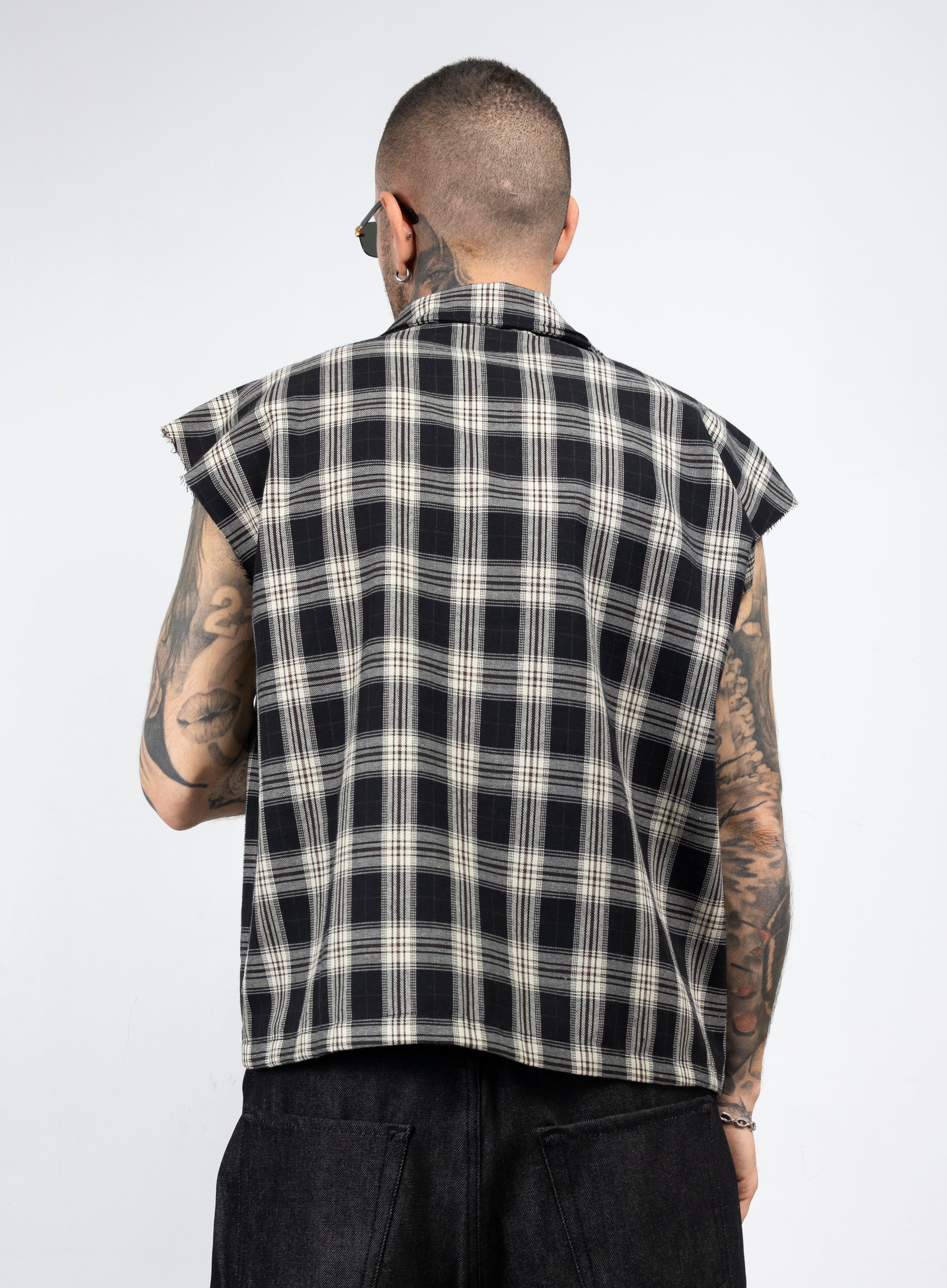 Camicia giromanica quadri