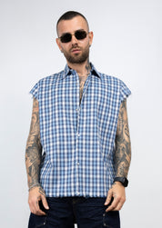 Camicia smanicata taglio vivo