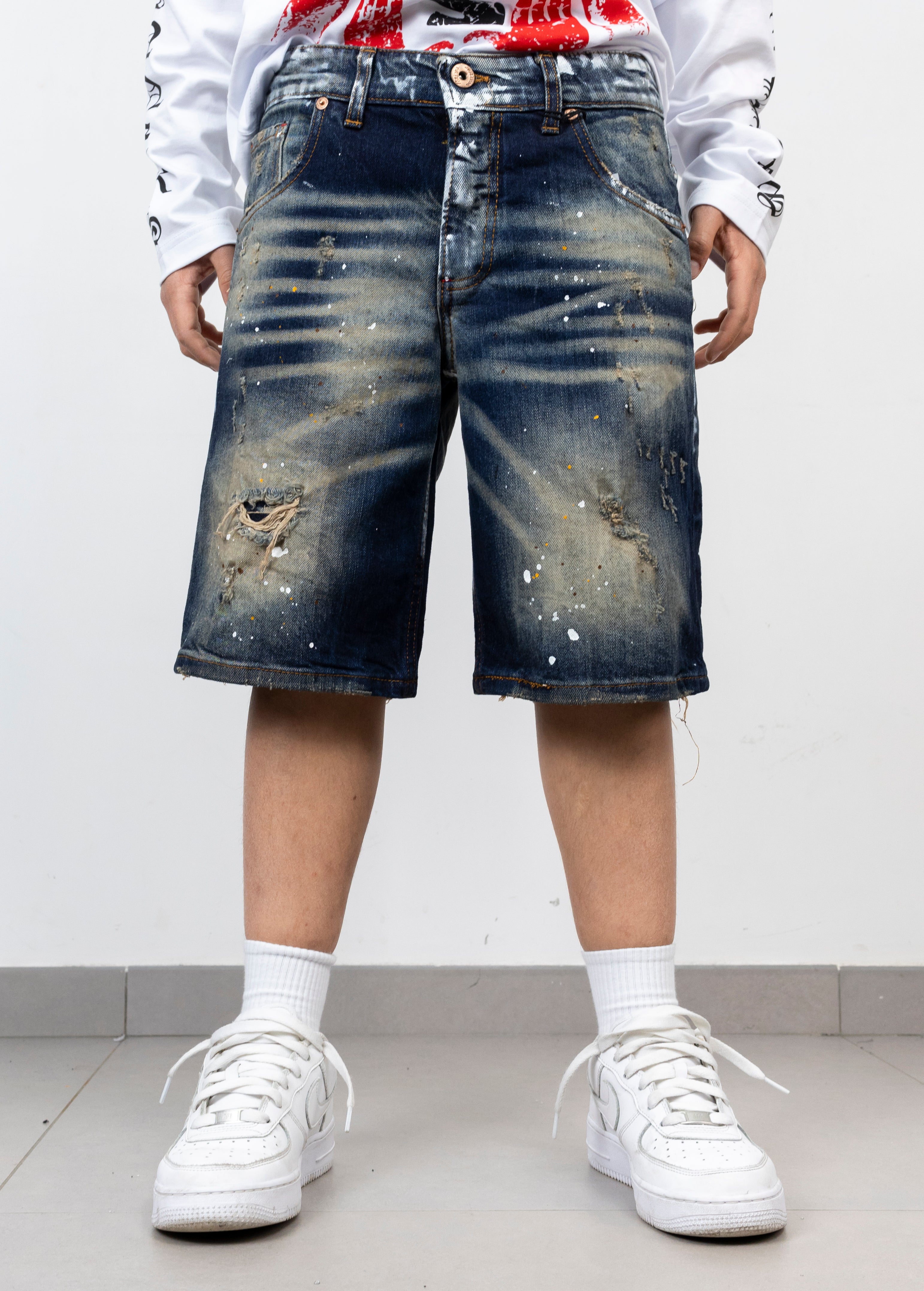 Short cs cannes blue sabbiato junior