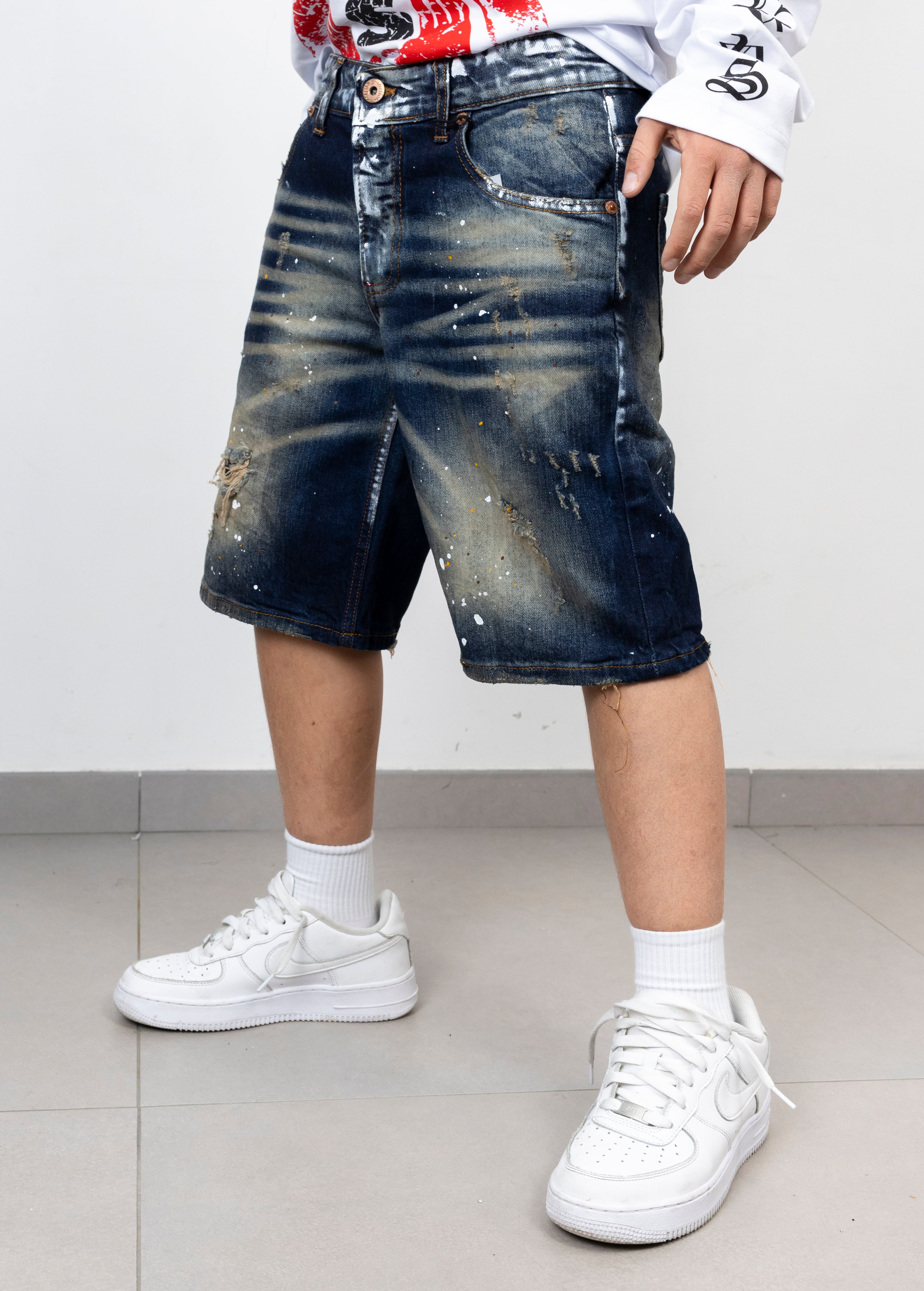 Short cs cannes blue sabbiato junior