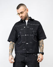 Coordinato denim contrast