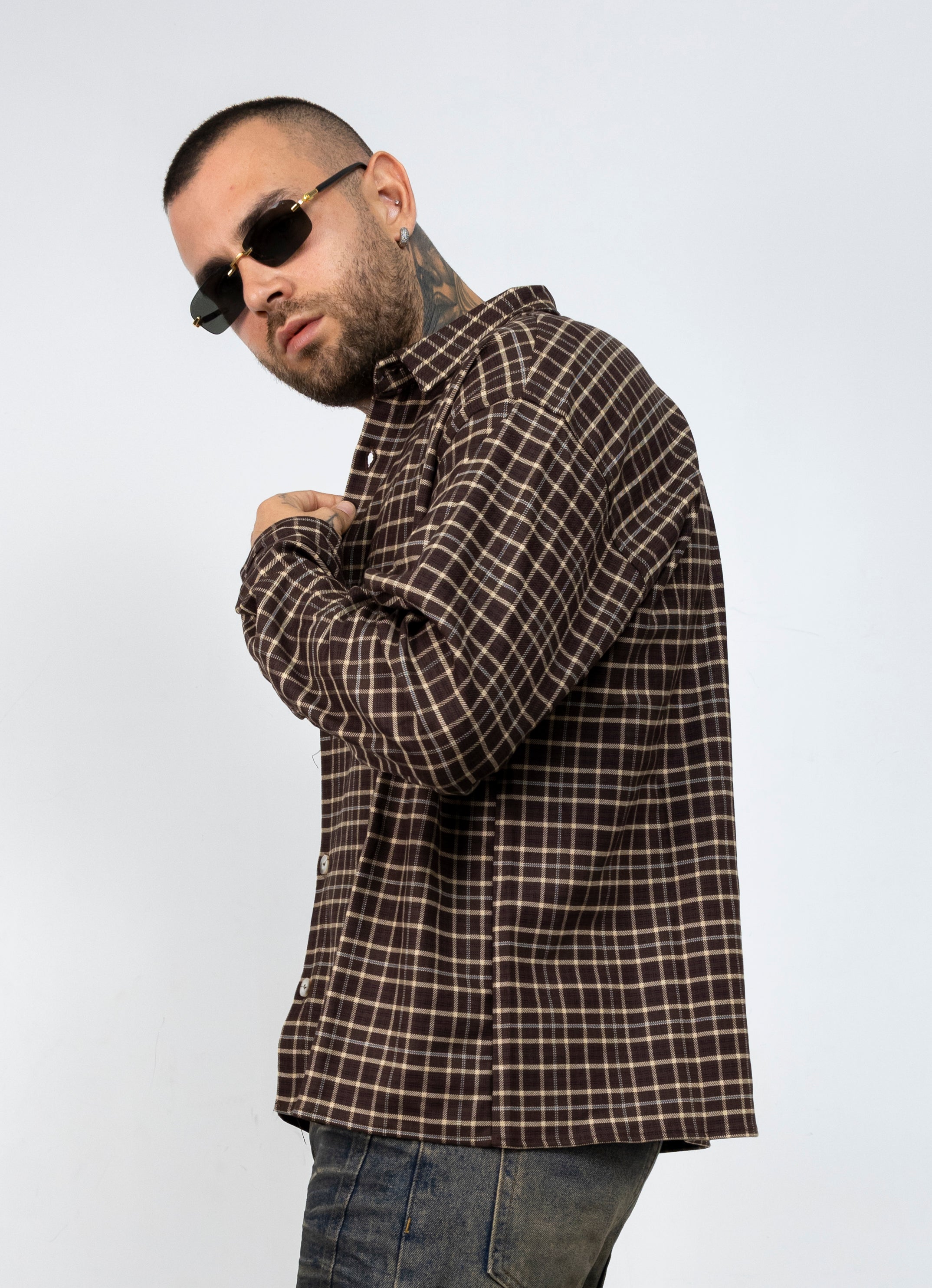 Camicia Oversize a Quadri