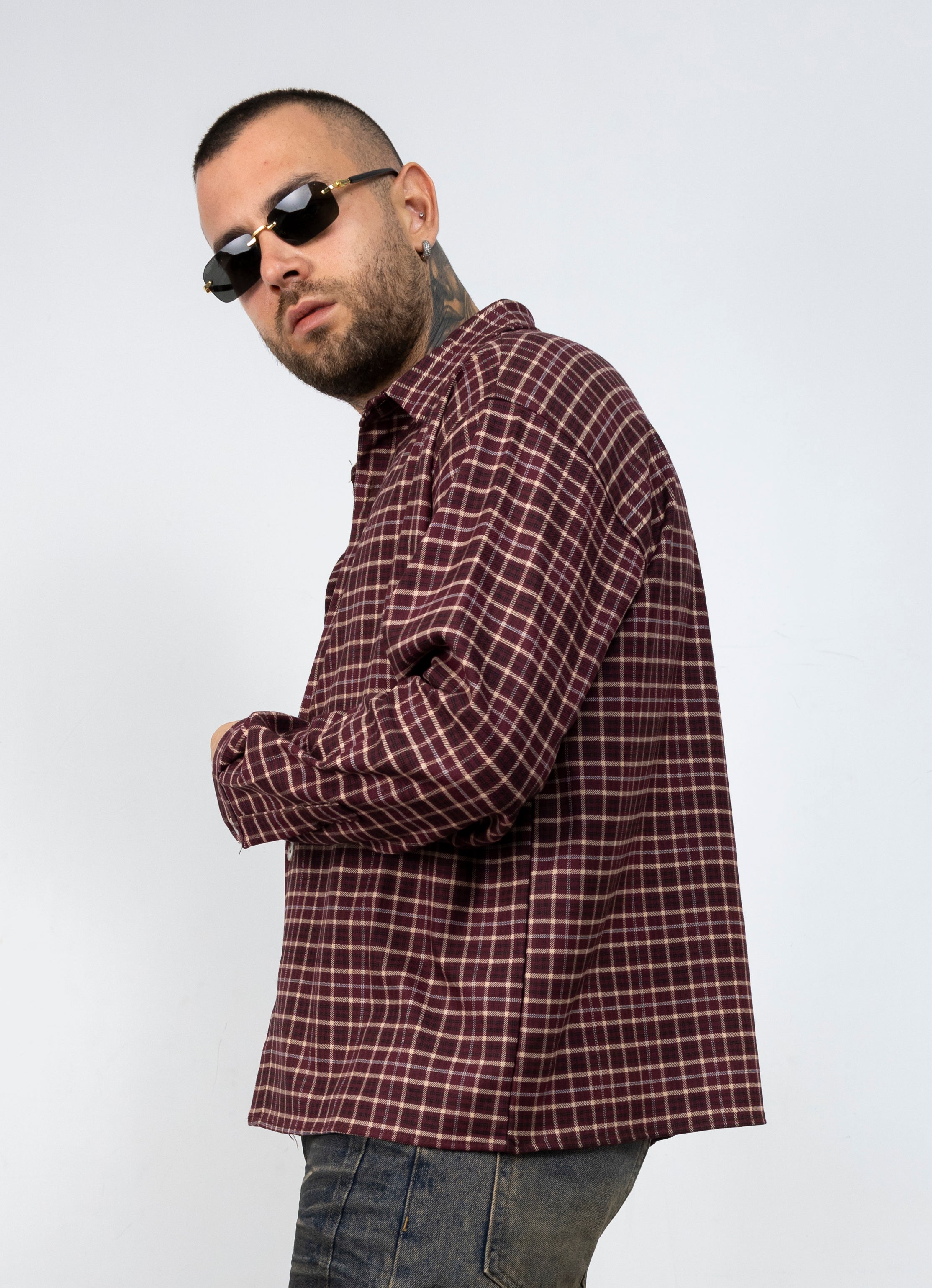 Camicia Oversize a Quadri