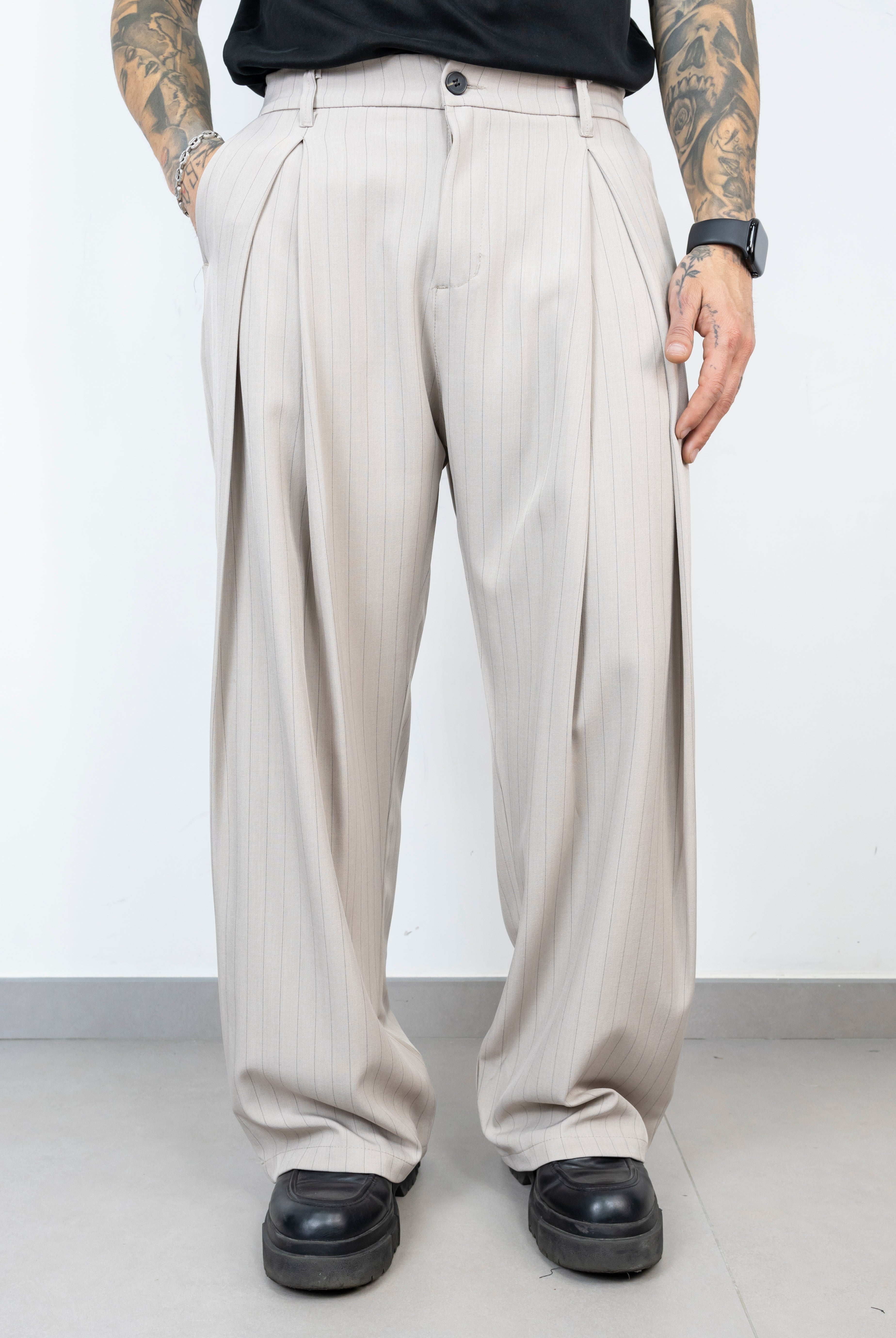 Pant elegant gessato new