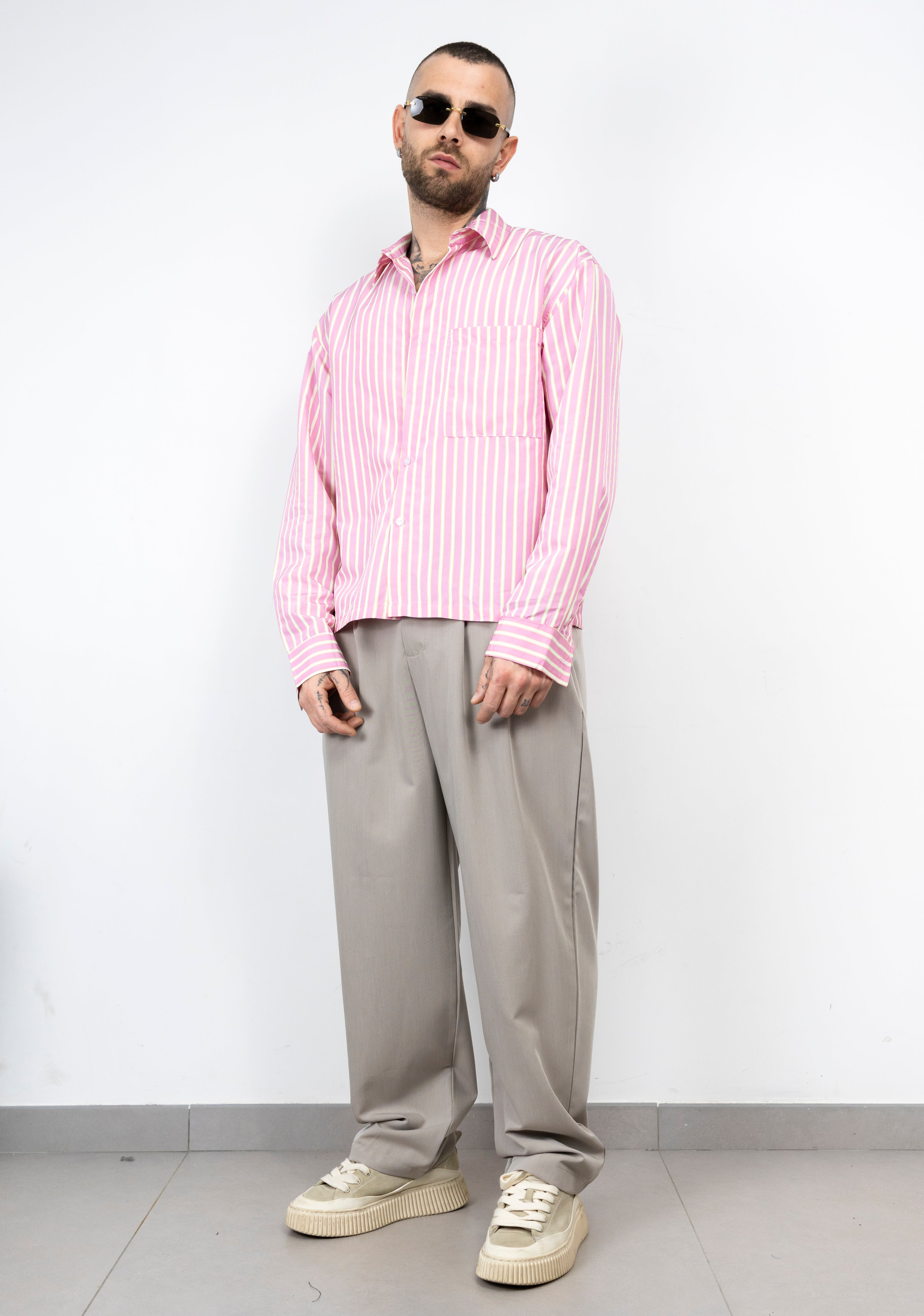Camicia righe bicolor ML