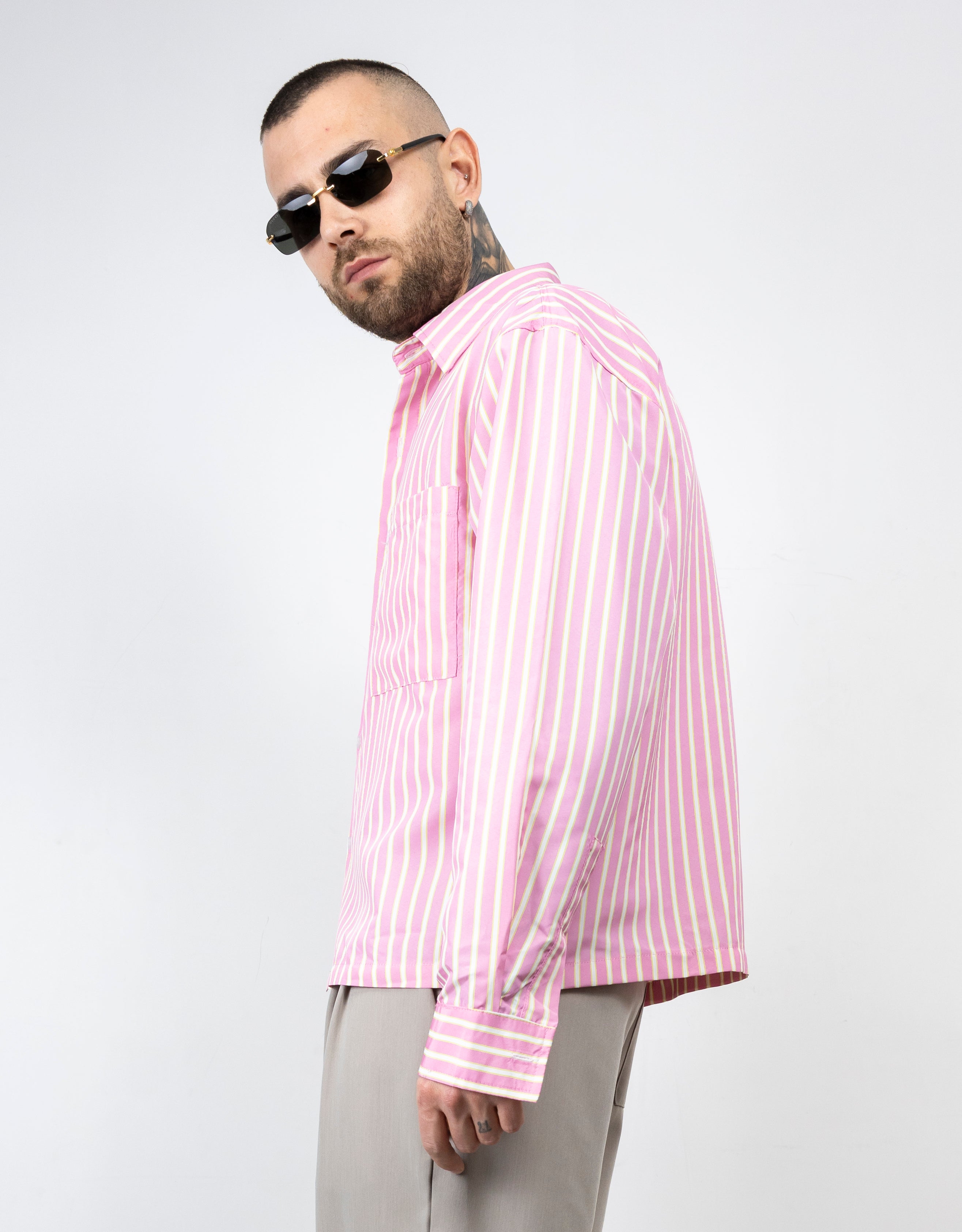 Camicia righe bicolor ML