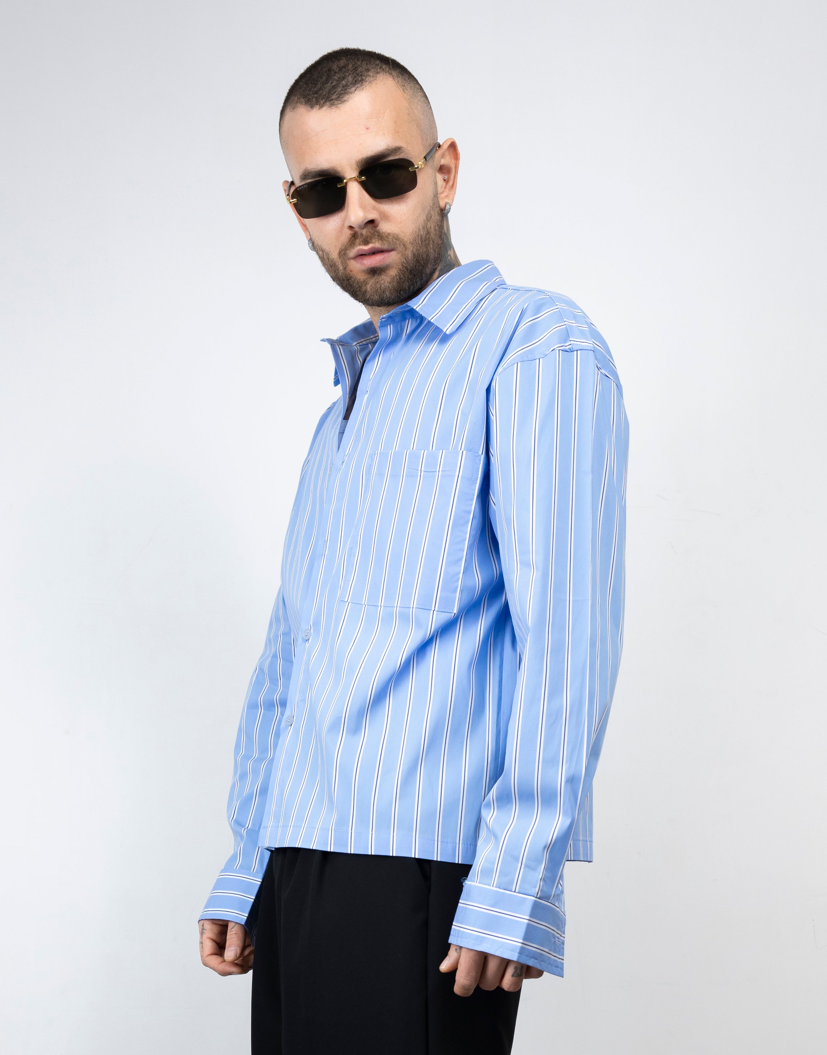 Camicia righe bicolor ML