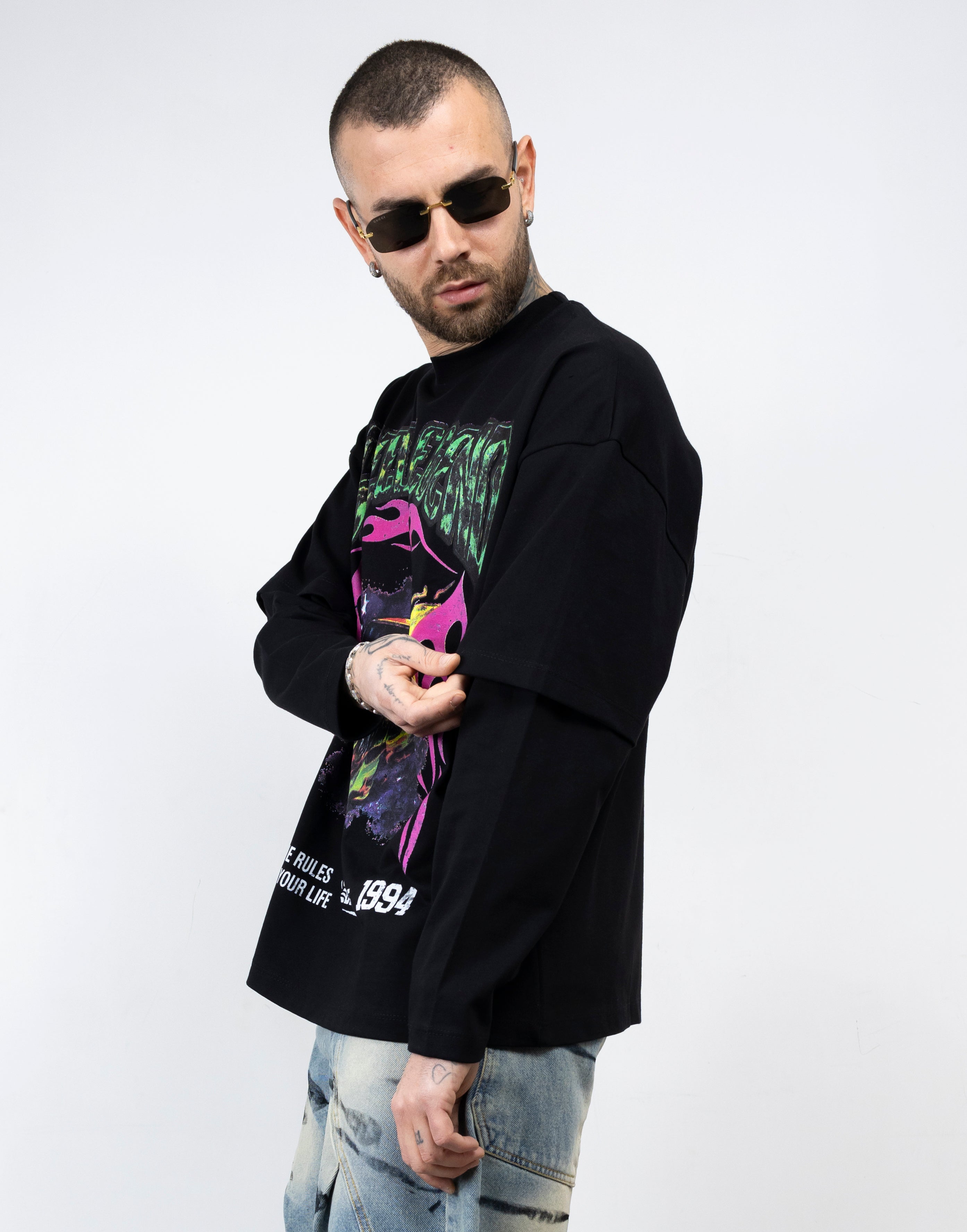 T-shirt double sleeve car