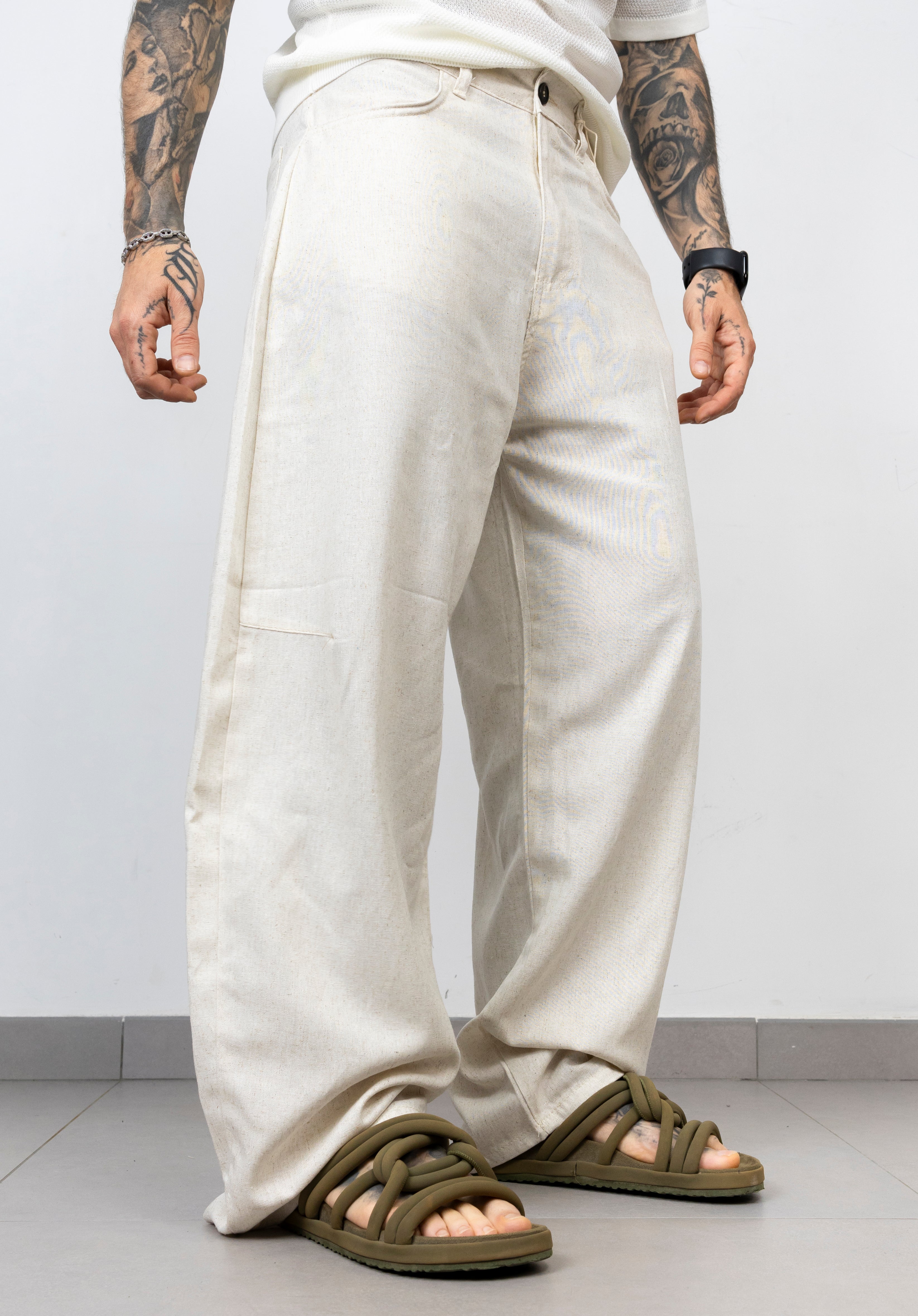 Pant classic simil lino