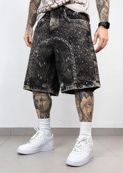 Short diamond varsity black
