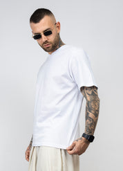 T-shirt filo di scozia scollo "V"
