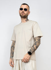 T-shirt filo di scozia scollo "V"