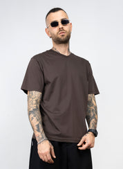 T-shirt filo di scozia scollo "V"