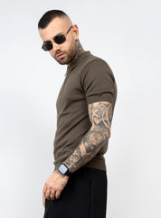 Polo mezza zip in filo