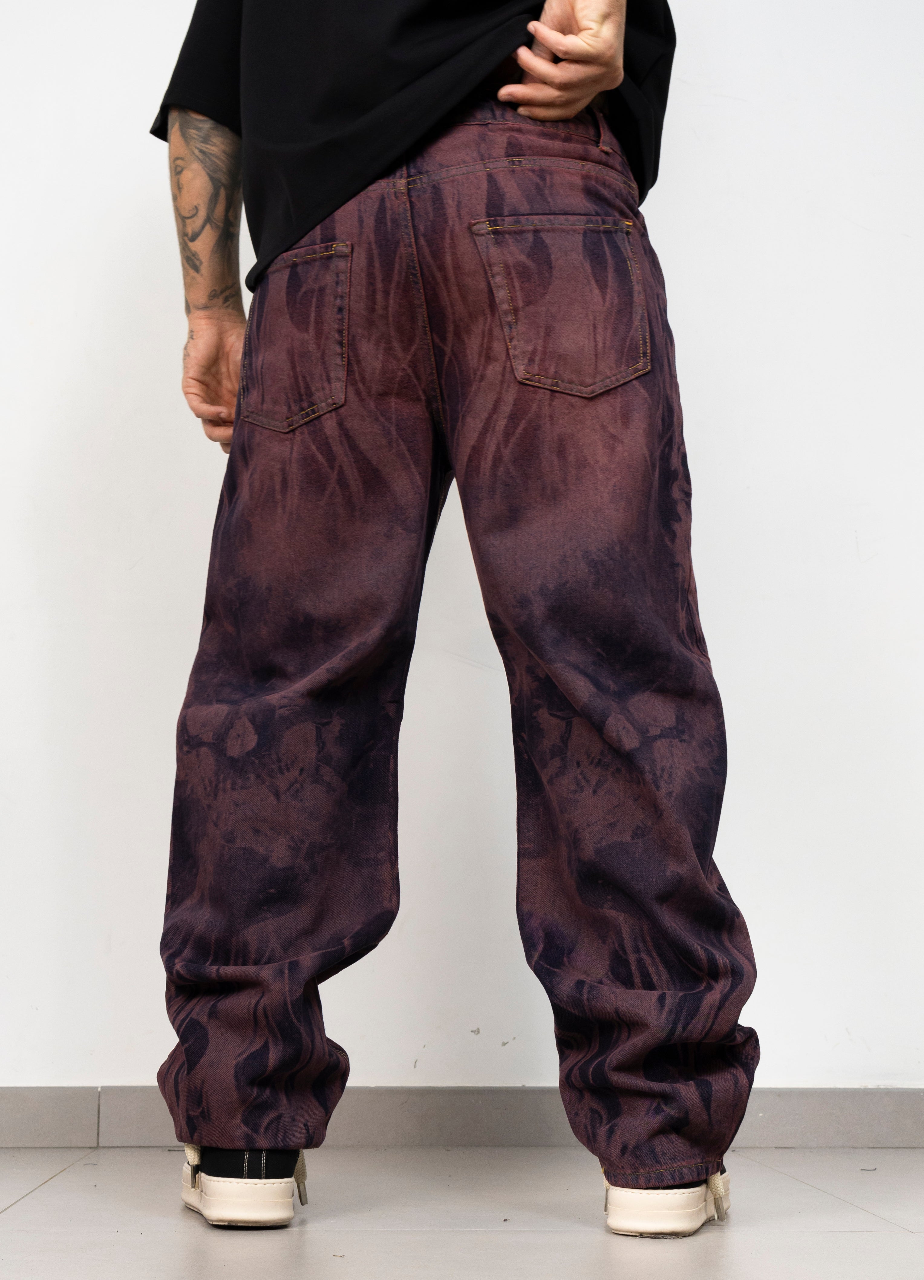 Jeans Flames Purple