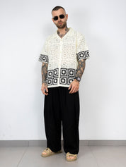 Camicia ricamo bicolor suite