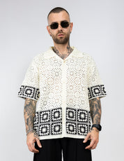 Camicia ricamo bicolor suite