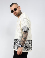 Camicia ricamo bicolor suite