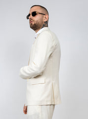 Coordinato 4 bottoni simil lino