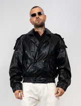 Giacca Biker Cropped