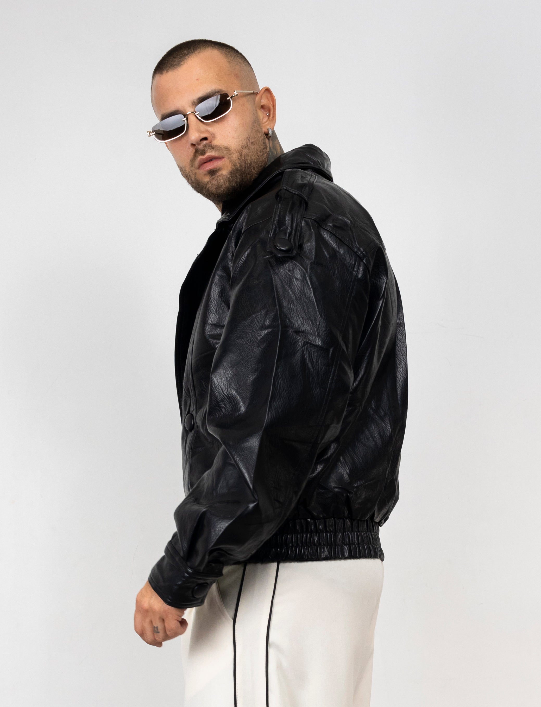 Giacca Biker Cropped
