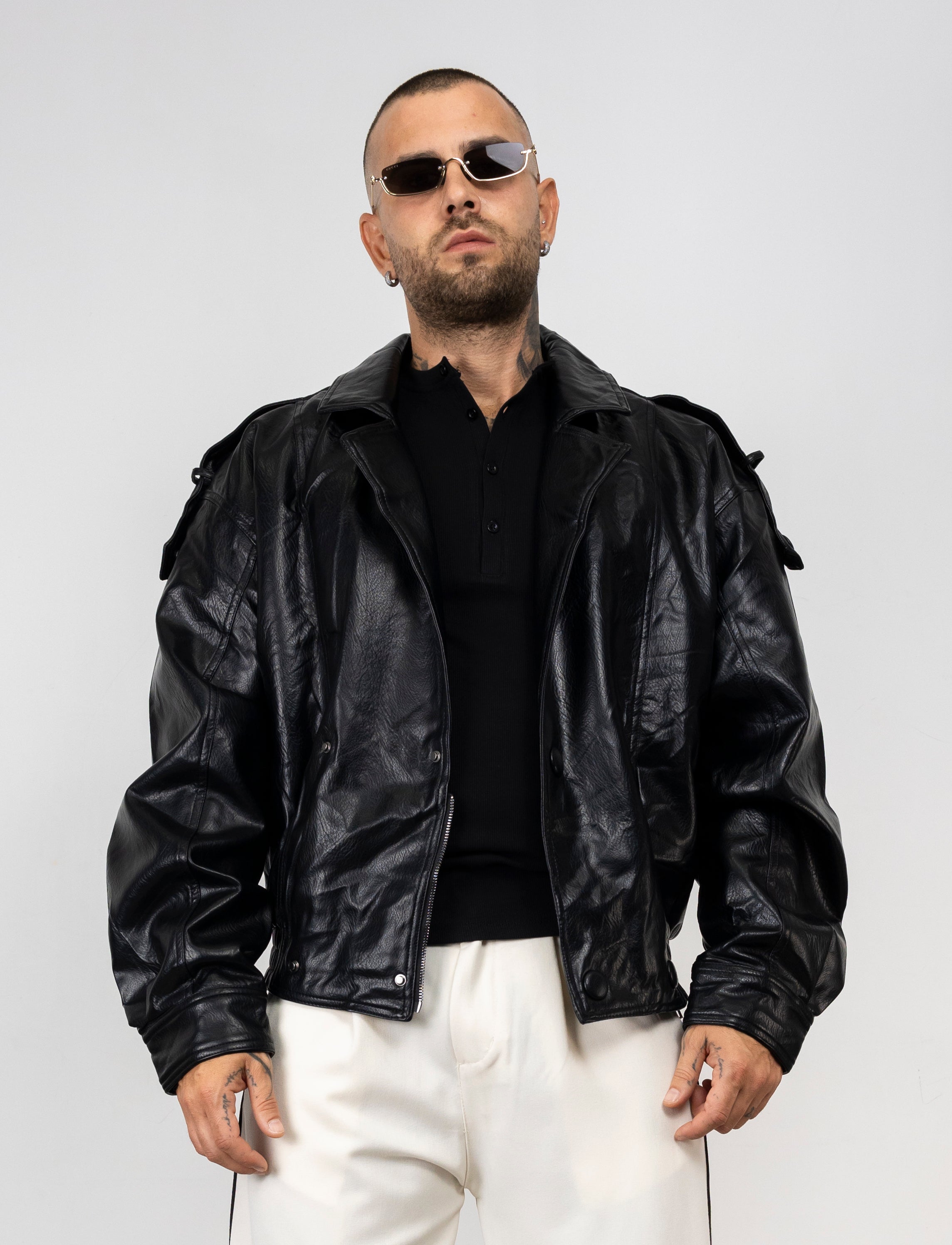 Giacca Biker Cropped