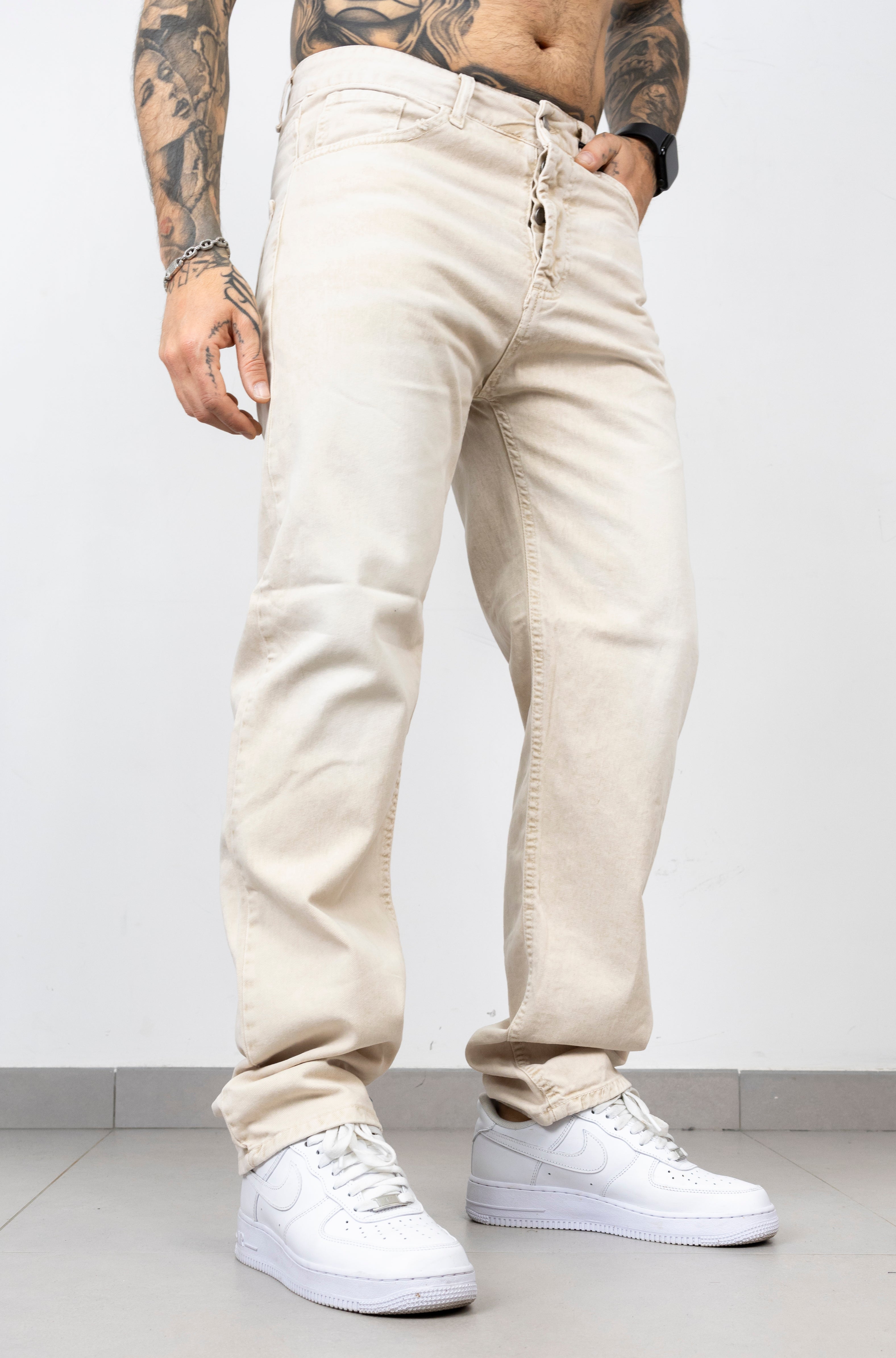 Pant regolar fit cream