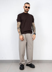 Maglia in filo ricamata