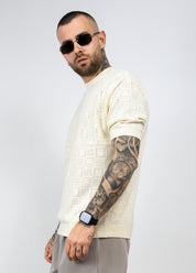 Maglia in filo ricamata
