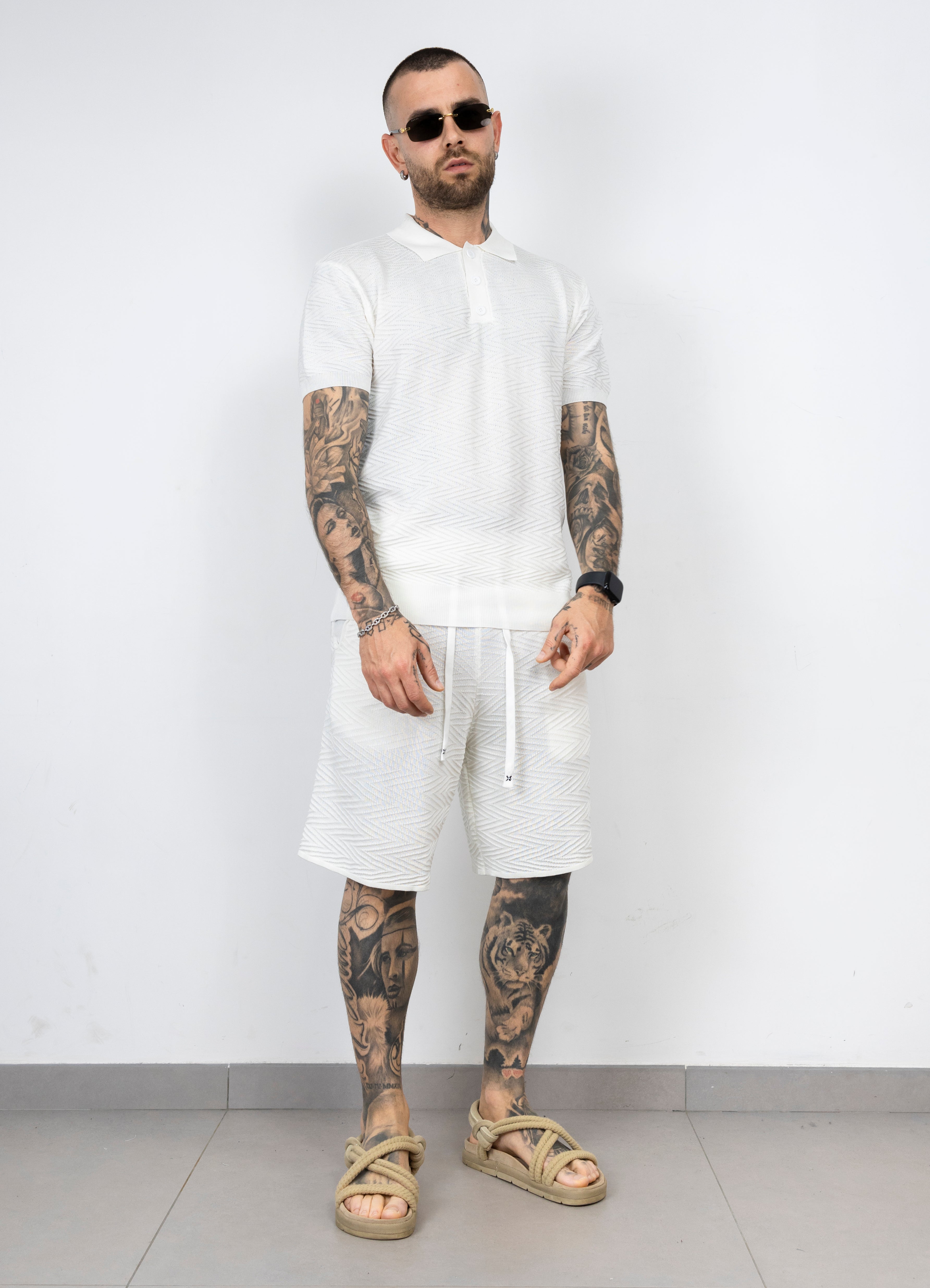 Coordset polo+bermuda in filo