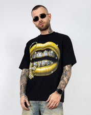 T-shirt mouth gold
